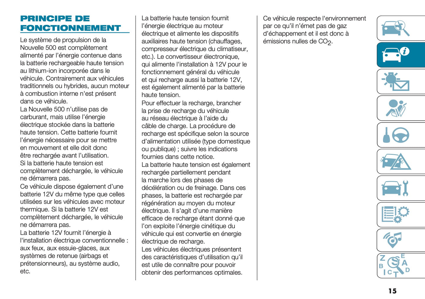 2025 Fiat 500e Owner's Manual | French