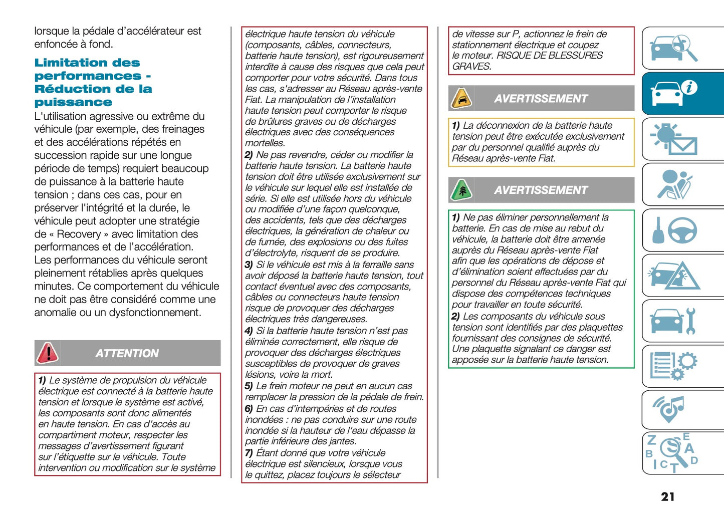 2025 Fiat 500e Owner's Manual | French
