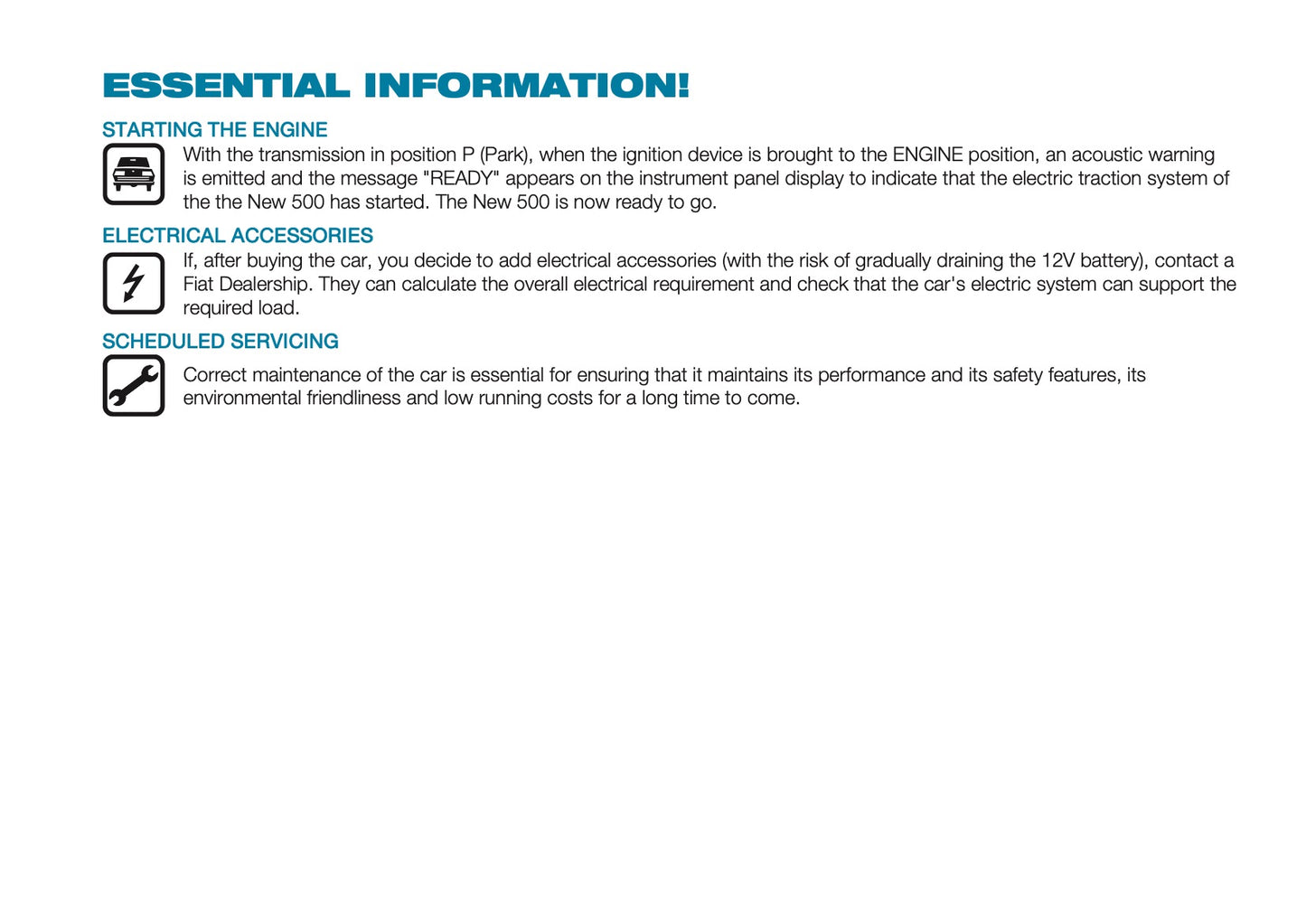 2022-2023 Fiat 500 Owner's Manual | English