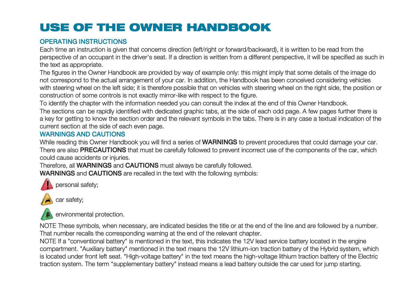 2026 Fiat 500 Owner's Manual | English
