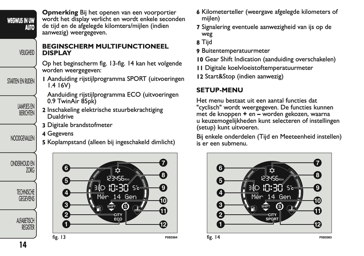 2011 Fiat 500 Owner's Manual | Dutch