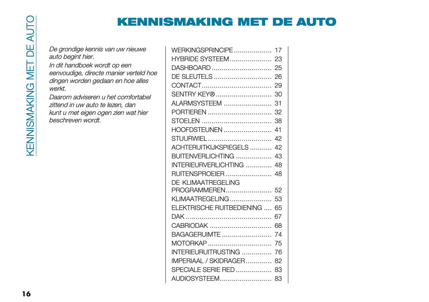 2026 Fiat 500 Owner's Manual | Dutch