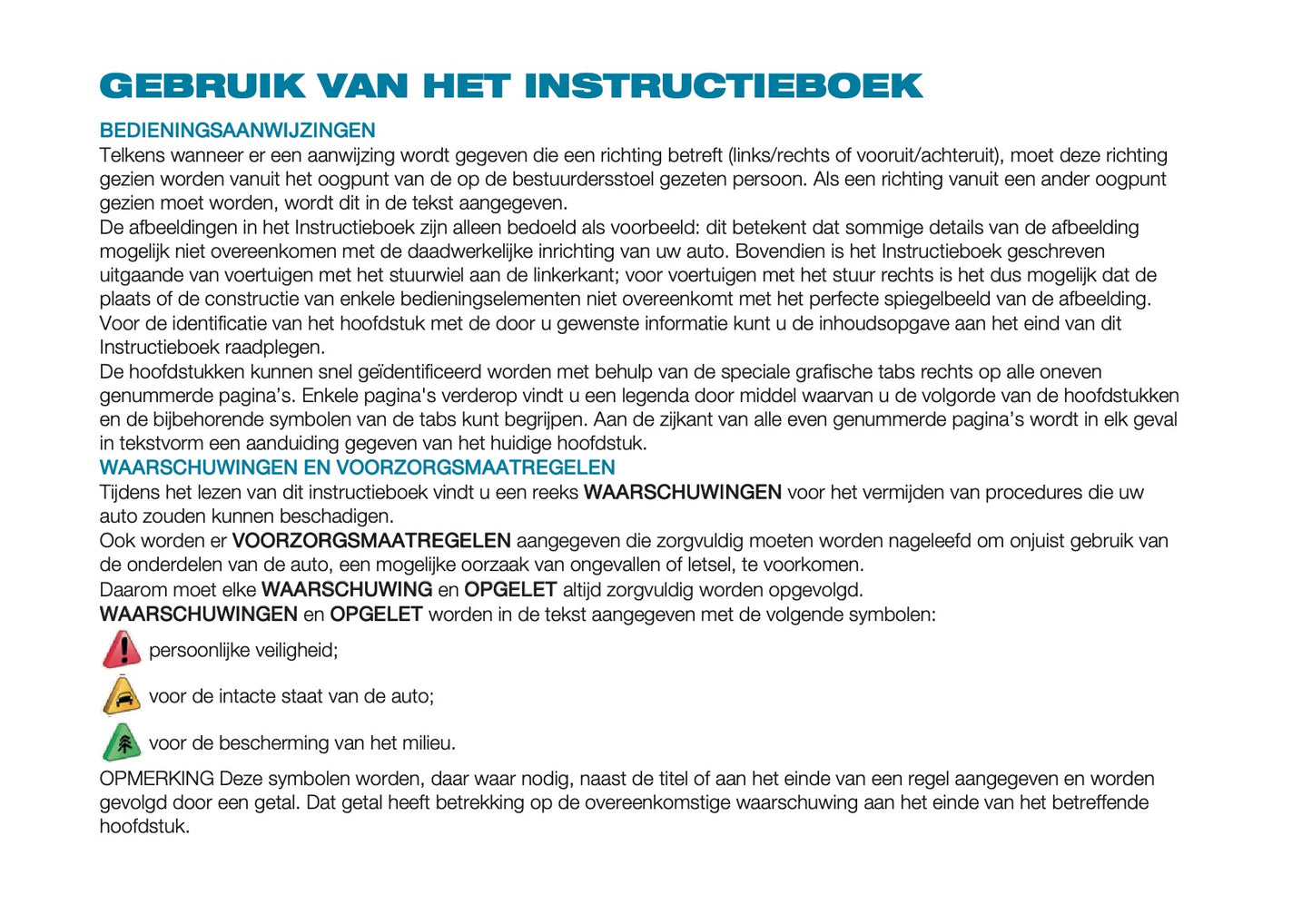 2026 Fiat 500 Owner's Manual | Dutch