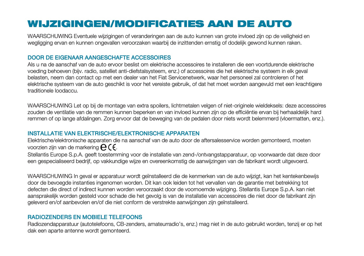 2026 Fiat 500 Owner's Manual | Dutch