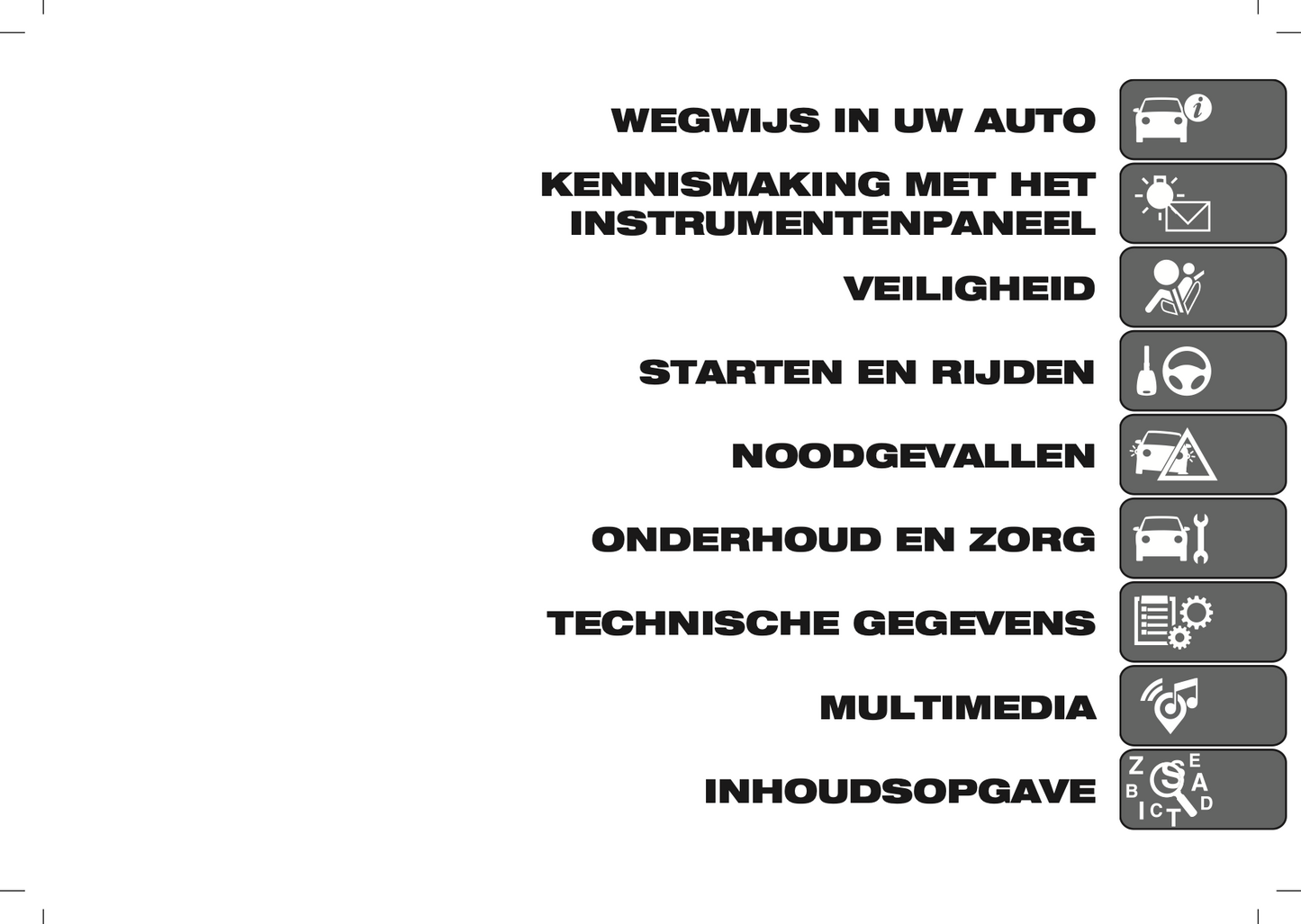 2020-2021 Fiat 500X Owner's Manual | Dutch