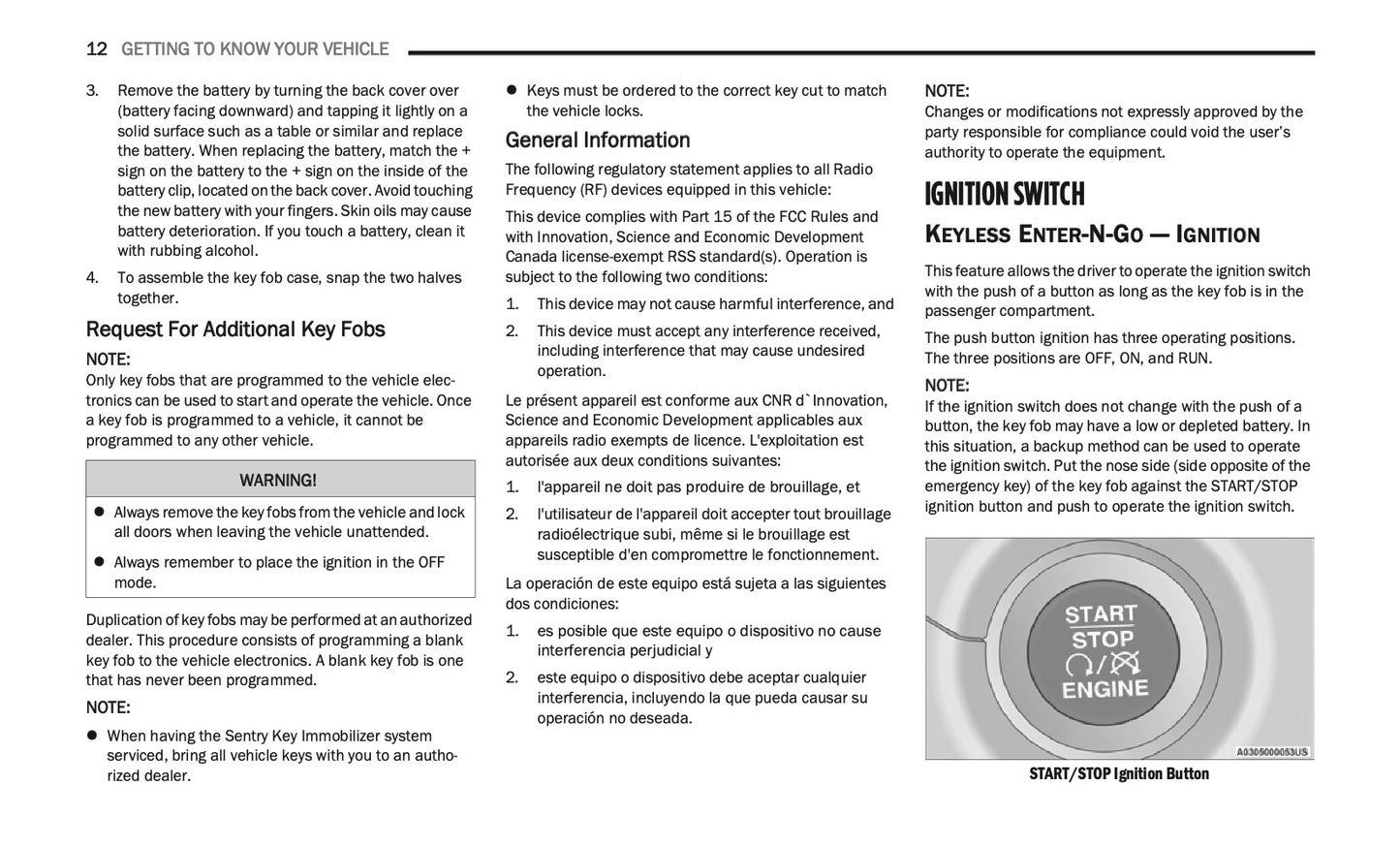 2020 Fiat 500X Owner's Manual | English US