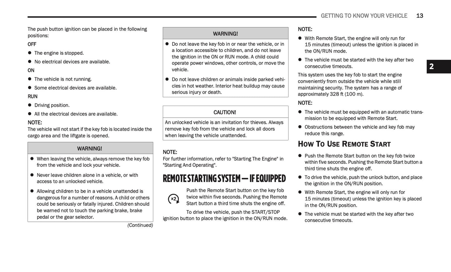 2020 Fiat 500X Owner's Manual | English US