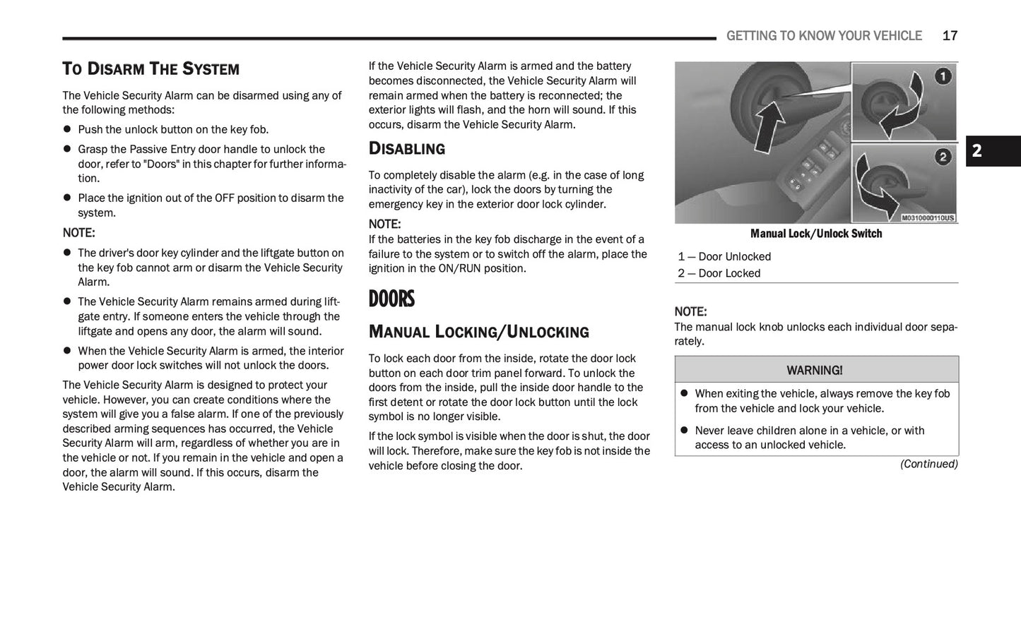 2020 Fiat 500X Owner's Manual | English US