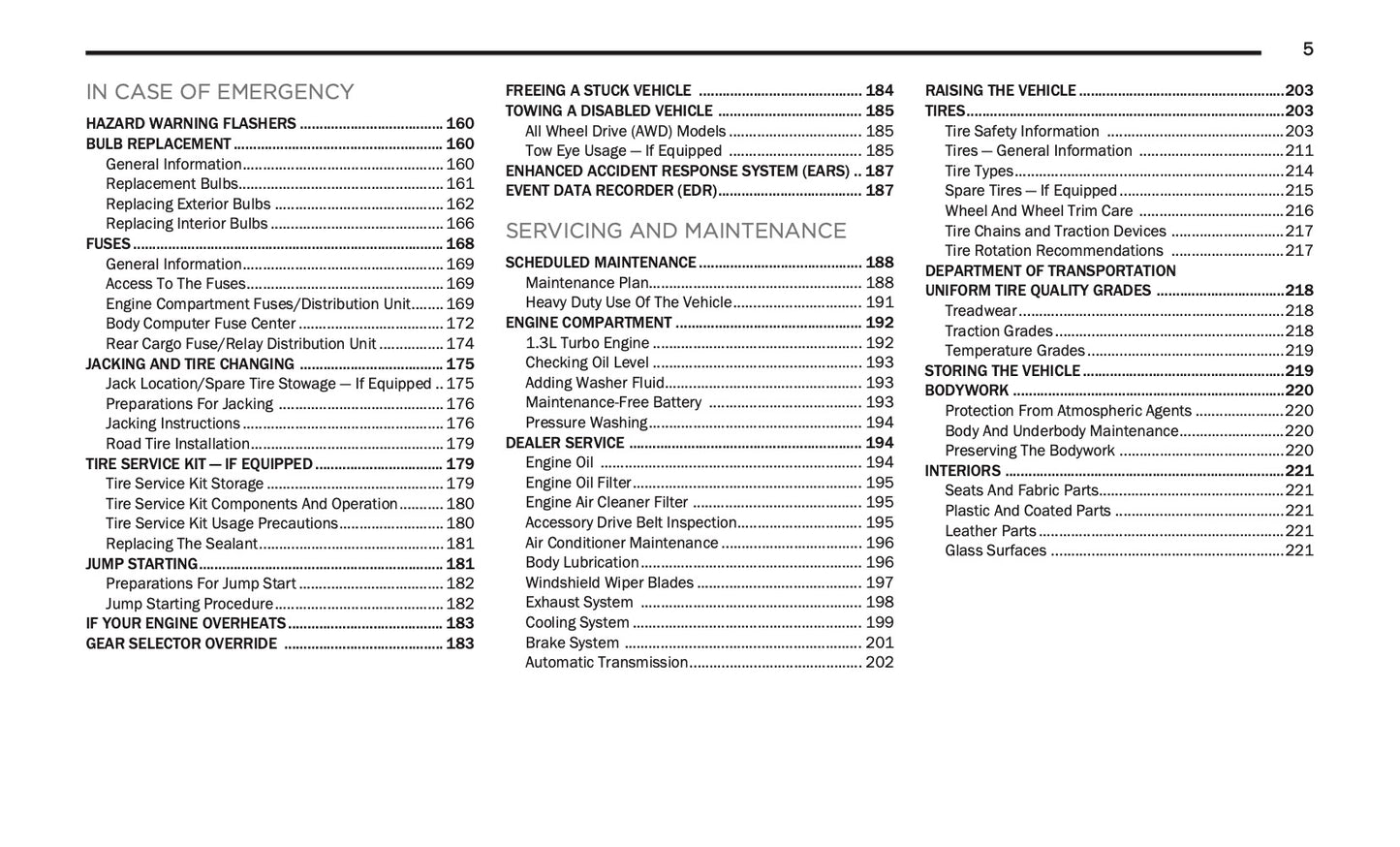 2020 Fiat 500X Owner's Manual | English US