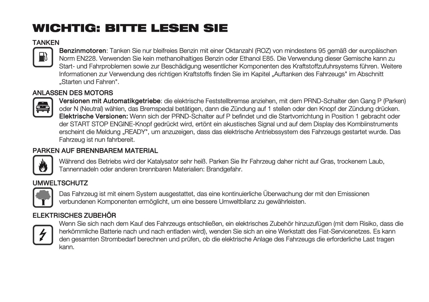 2026 Fiat 600 Owner's Manual | German