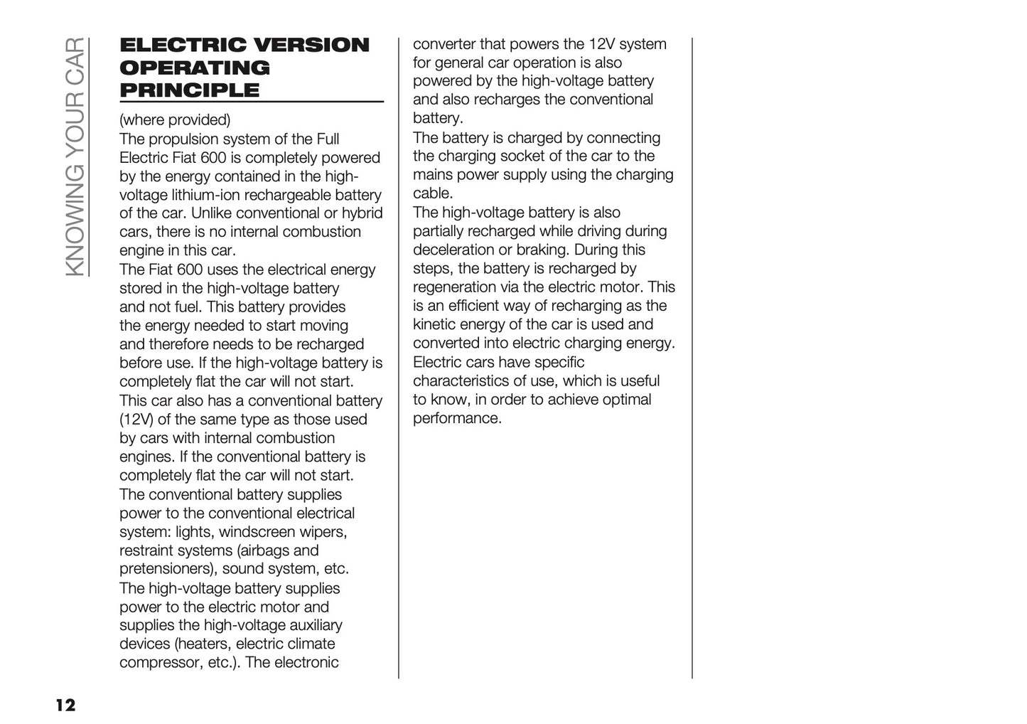 2025-2026 Fiat 600 Owner's Manual | English