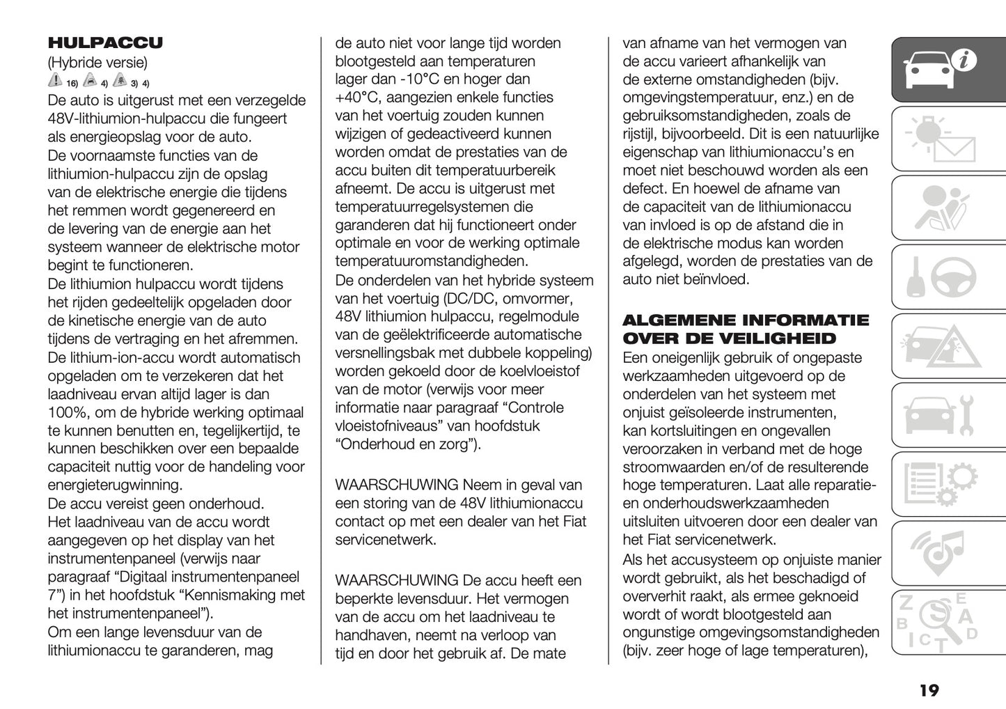 2024-2025 Fiat 600 Owner's Manual | Dutch