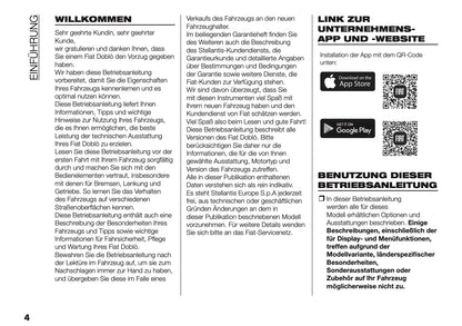 2025 Fiat Doblò Bedienungsanleitung | Deutsch