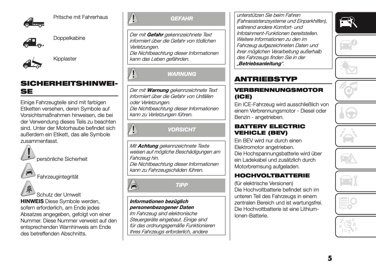 2025-2026 Fiat Ducato Owner's Manual | German