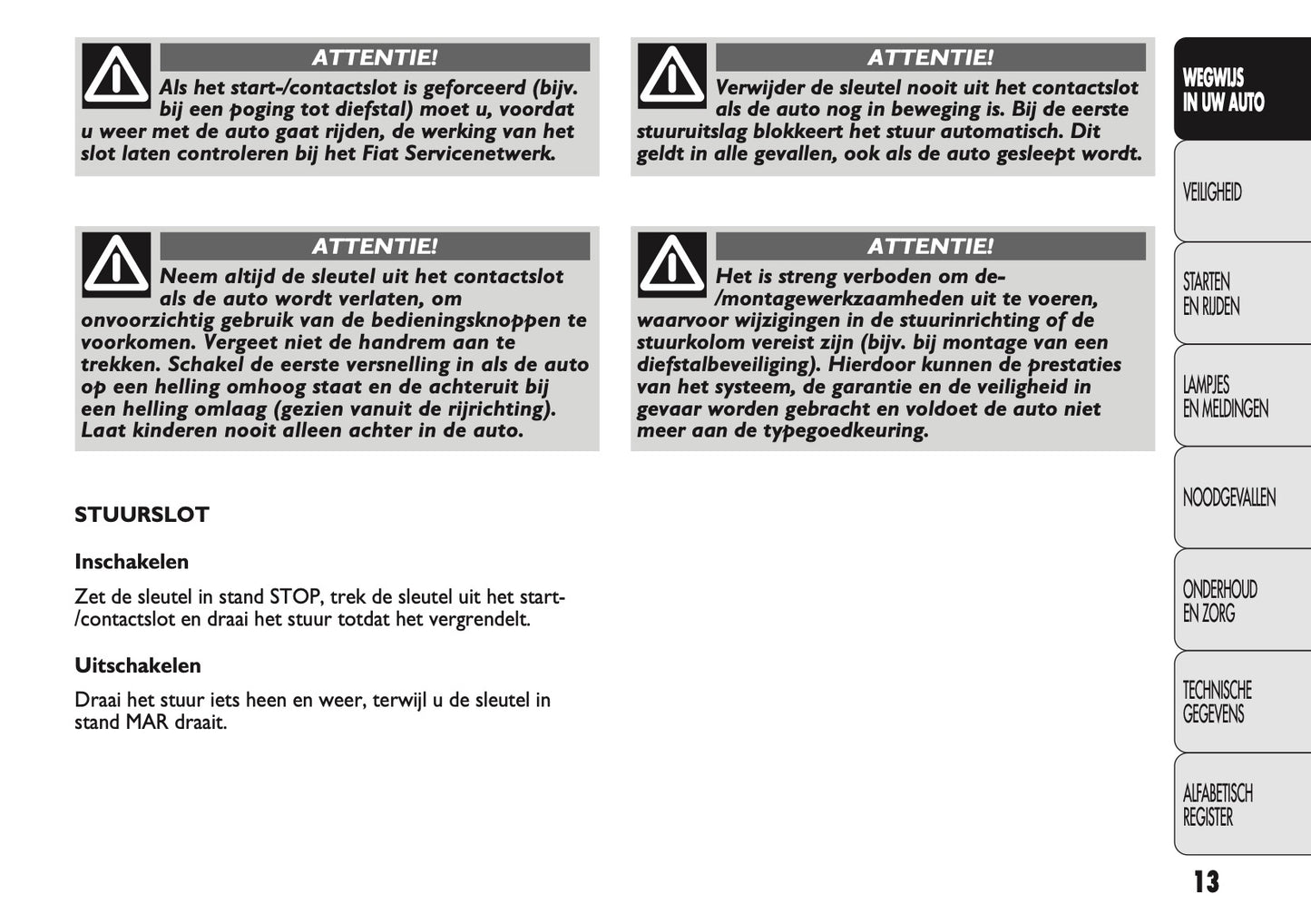 2010-2011 Fiat Ducato Owner's Manual | Dutch