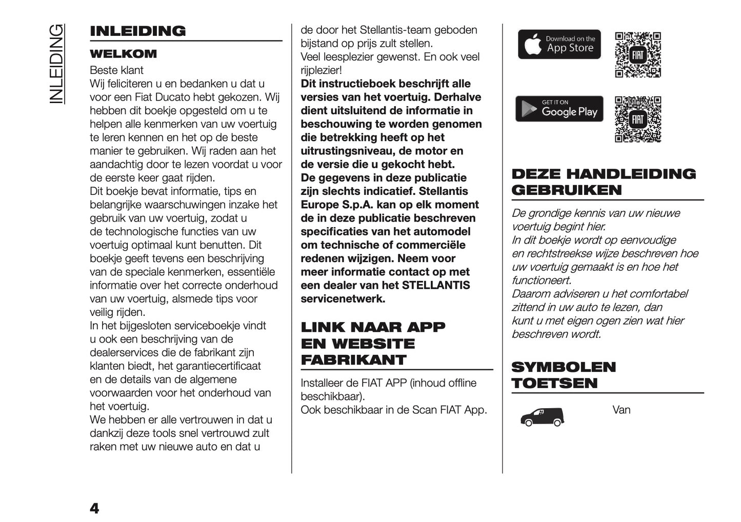 2025-2026 Fiat Ducato Gebruikershandleiding | Nederlands