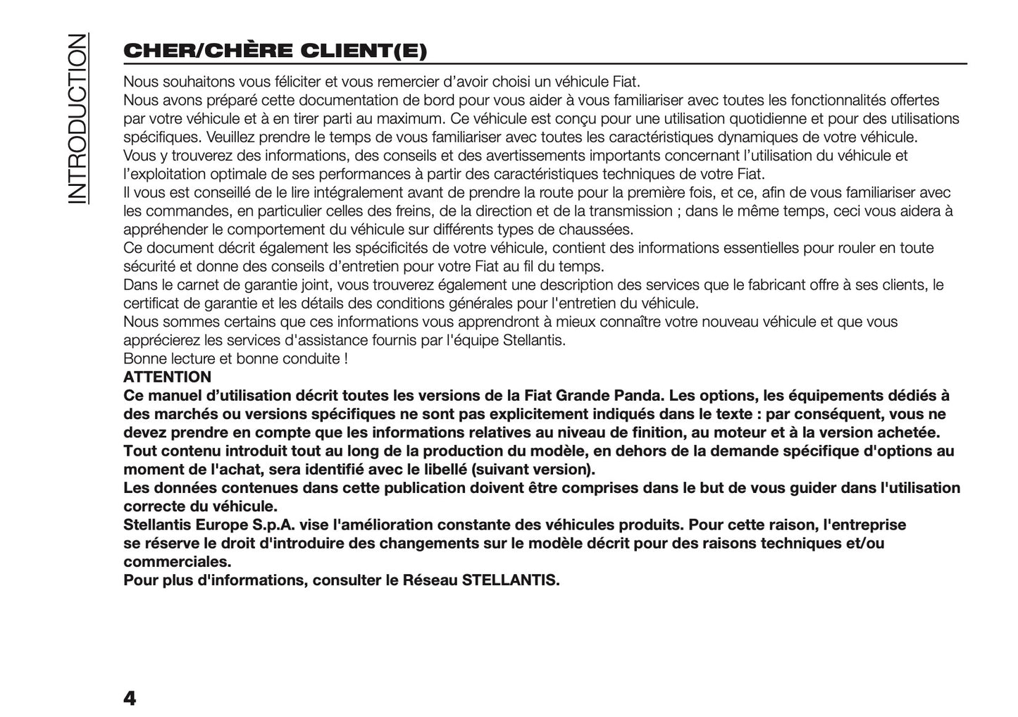 2026 Fiat Grande Panda Owner's Manual | French