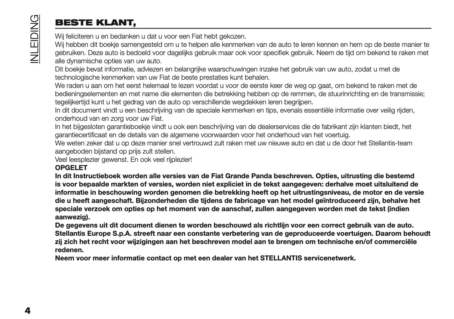 2025 Fiat Grande Panda Owner's Manual | Dutch