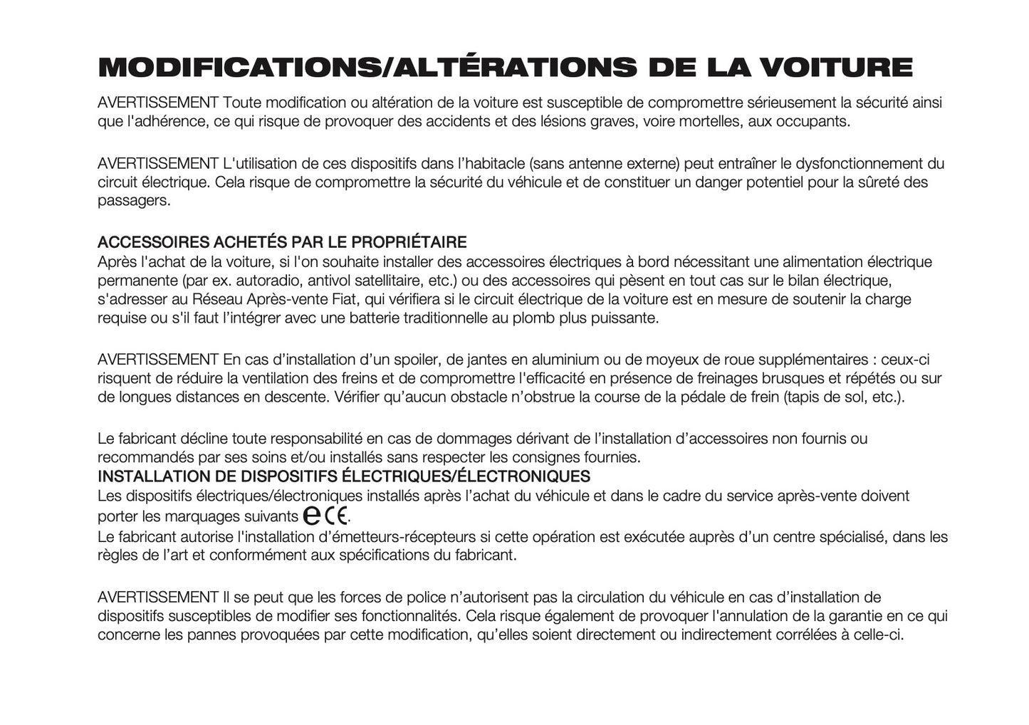 2025-2026 Fiat Panda/Pandina Owner's Manual | French