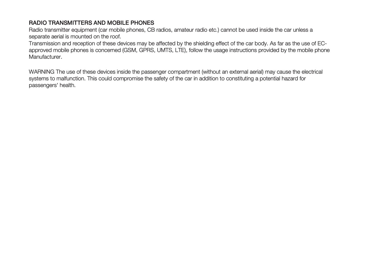 2024-2025 Fiat Panda/Panda Cross Owner's Manual | English