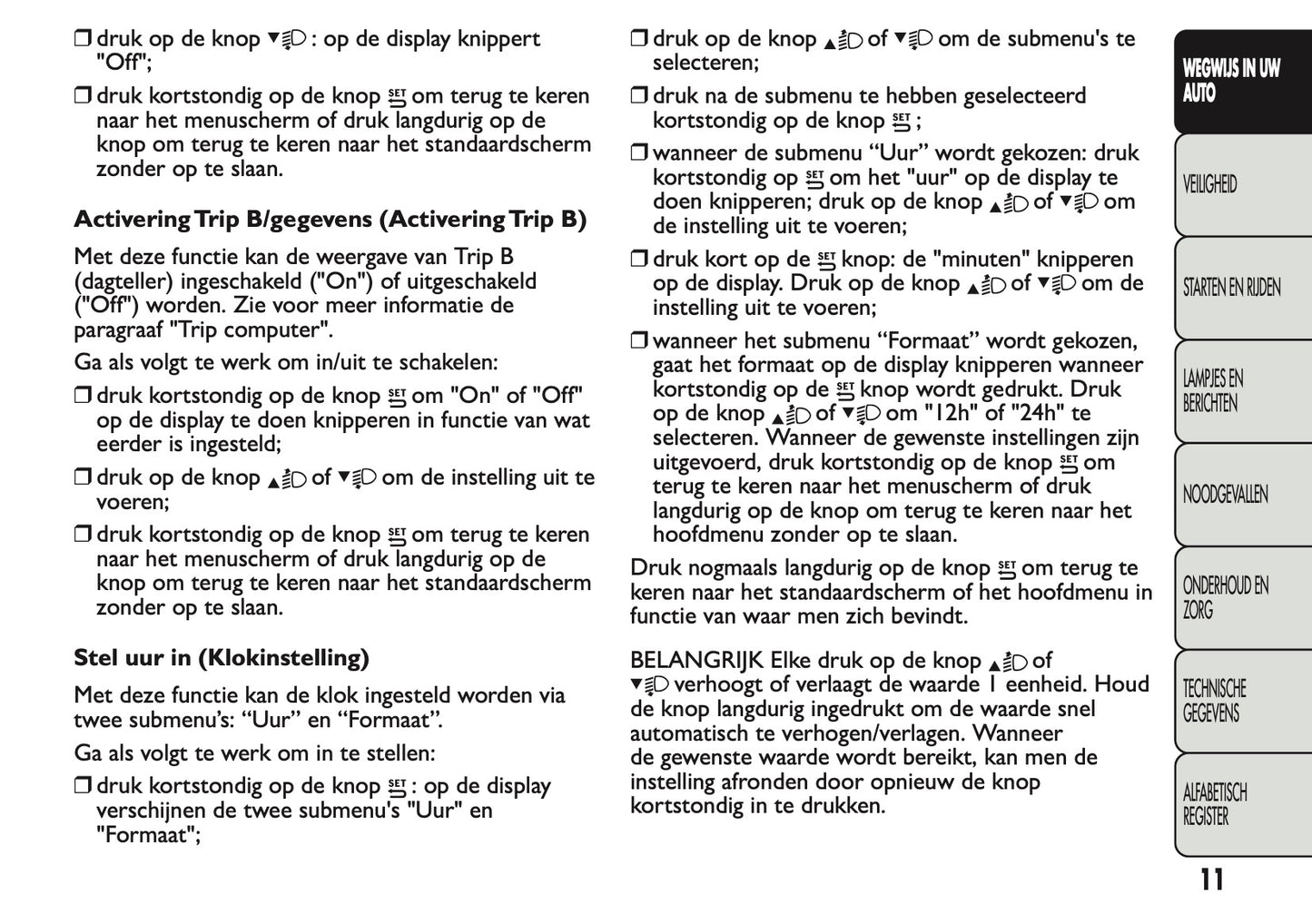 2013 Fiat Panda Owner's Manual | Dutch