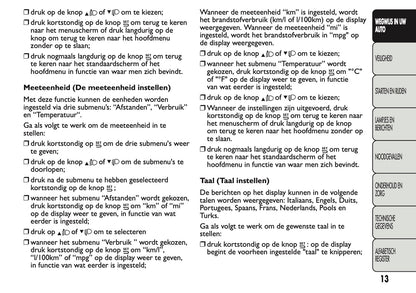 2013 Fiat Panda Owner's Manual | Dutch