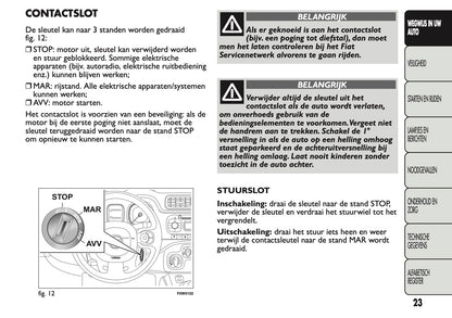 2013 Fiat Panda Owner's Manual | Dutch