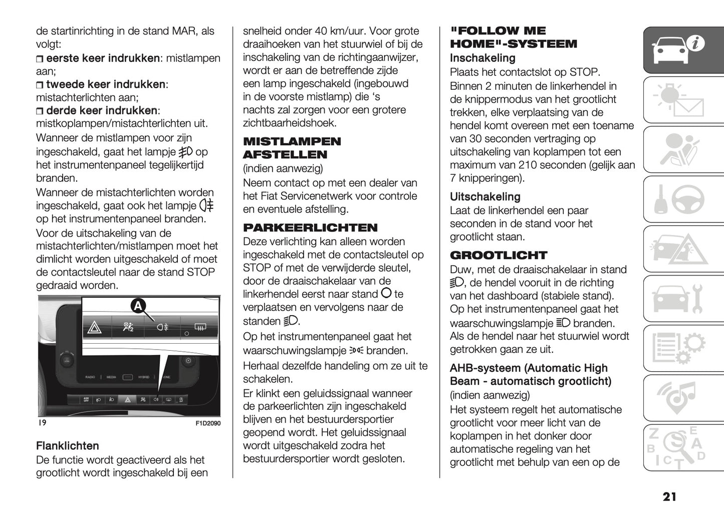 2024-2025 Fiat Panda/Pandina Owner's Manual | Dutch