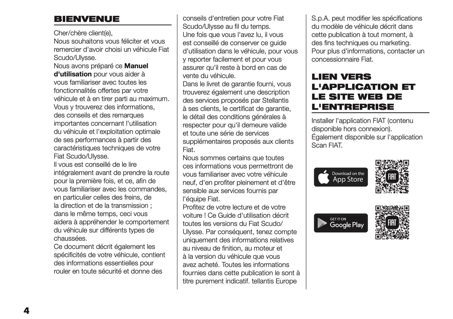 2025 Fiat Scudo/Ulysse Owner's Manual | French