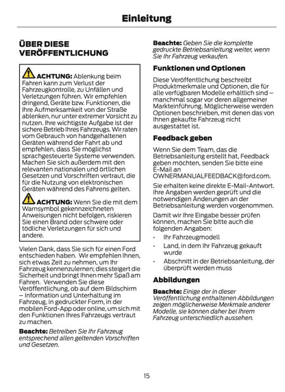 2024-2025 Ford Bronco Owner's Manual | German
