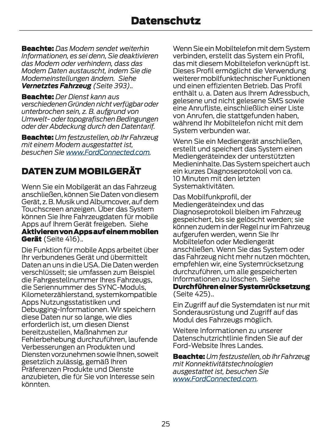 2024-2025 Ford Bronco Owner's Manual | German