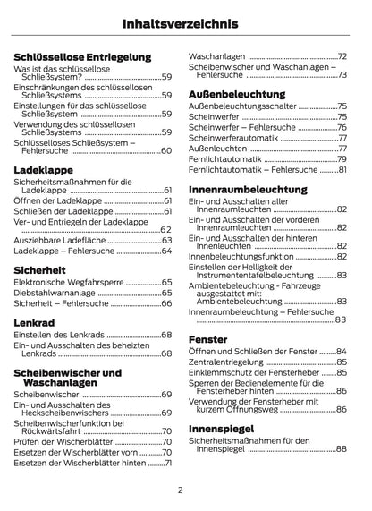 2024-2025 Ford Bronco Owner's Manual | German