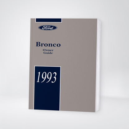 1993 Ford Bronco Owner's Manual | English