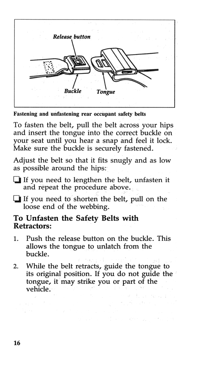 1993 Ford Bronco Owner's Manual | English