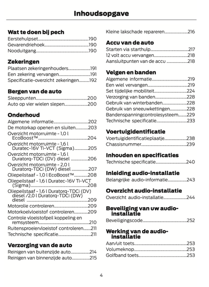 2012-2014 Ford C-Max Owner's Manual | Dutch