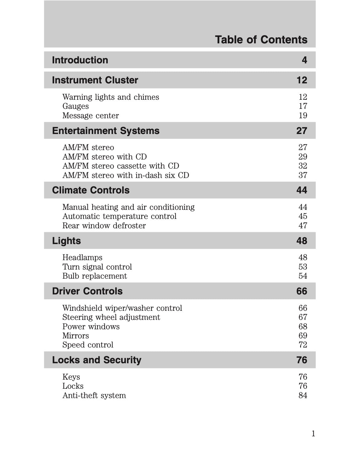 2010 Ford Crown Victoria/Mercury Grand Marquis Owner's Manual | English US