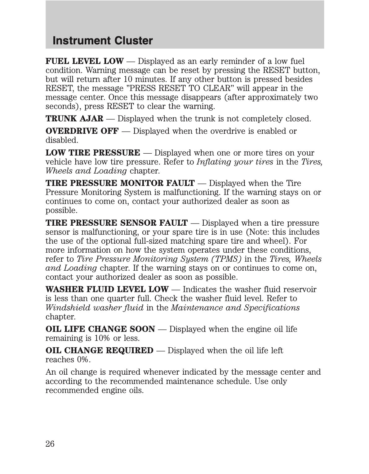 2010 Ford Crown Victoria/Mercury Grand Marquis Owner's Manual | English US