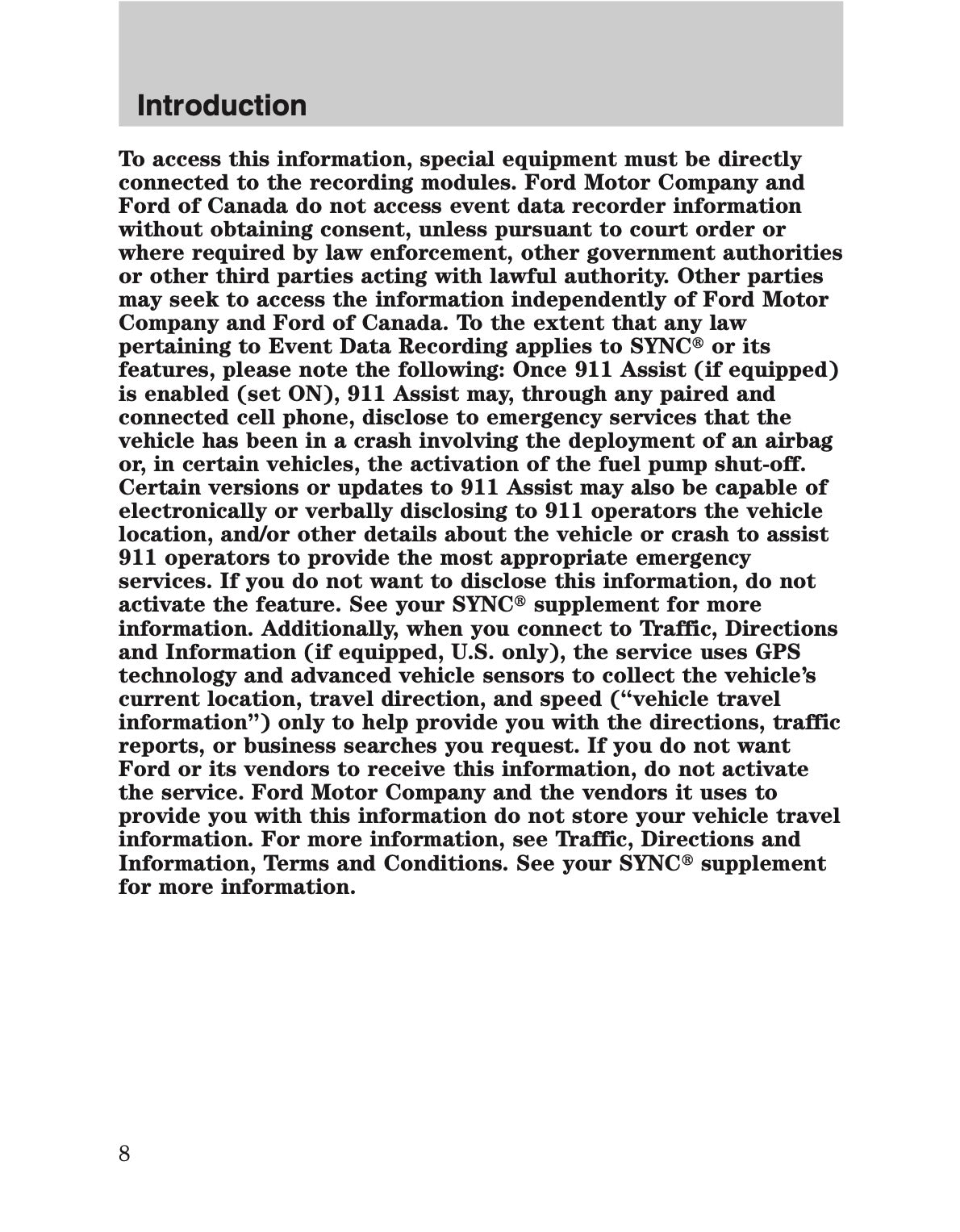 2010 Ford Crown Victoria/Mercury Grand Marquis Owner's Manual | English US