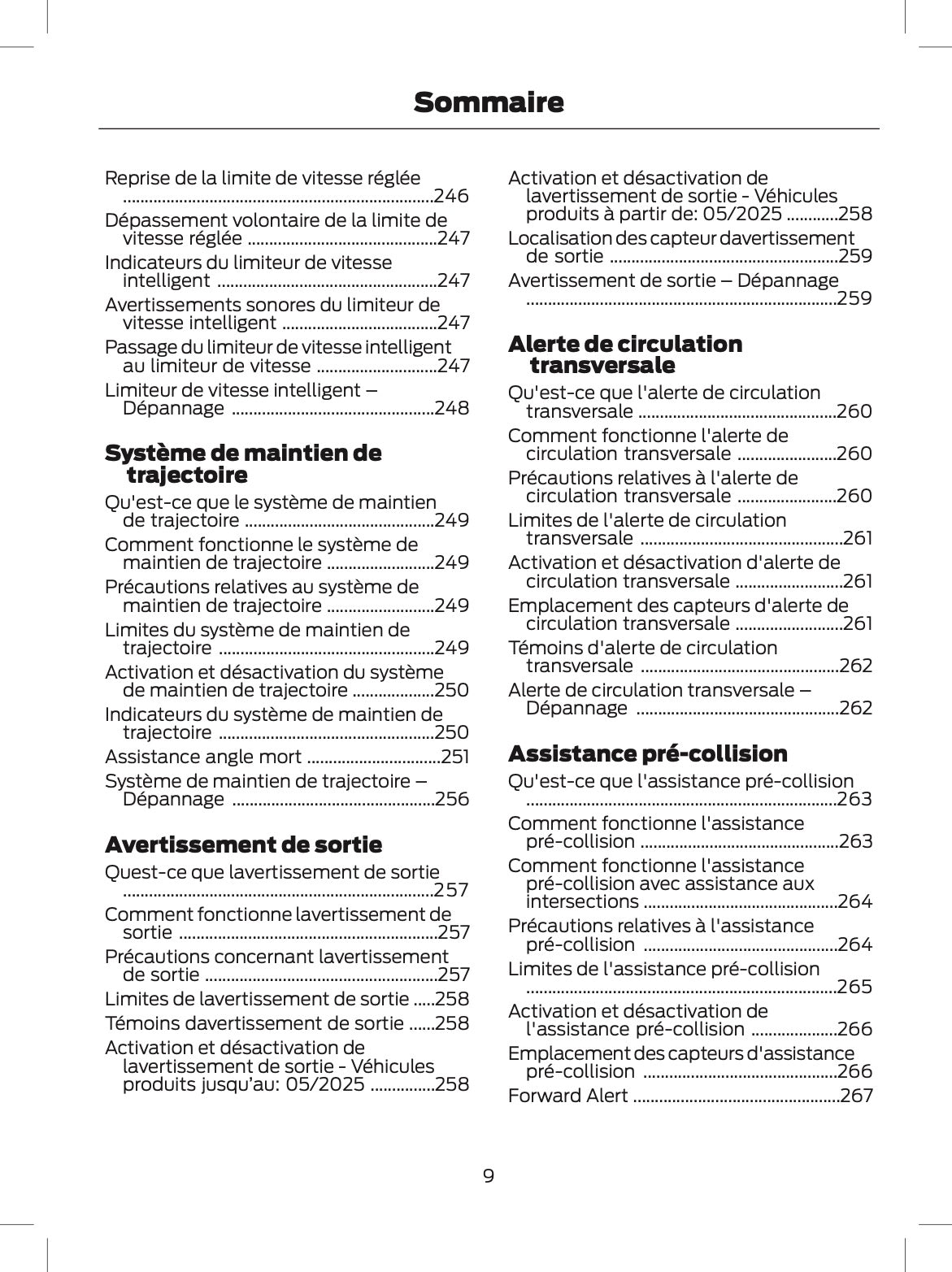 2024-2025 Ford Explorer Owner's Manual | French