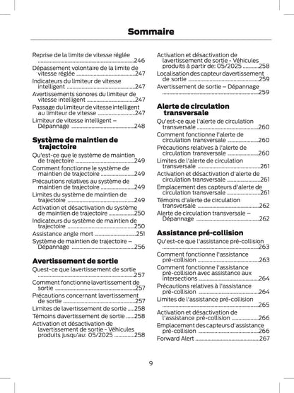 2024-2025 Ford Explorer Owner's Manual | French