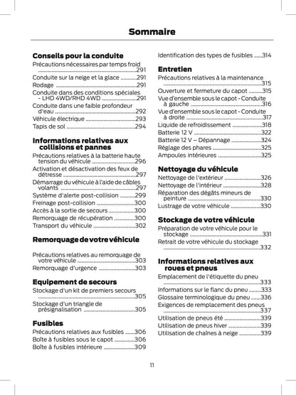2024-2025 Ford Explorer Owner's Manual | French