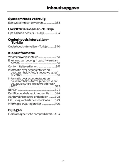 2024-2025 Ford Explorer Owner's Manual | Dutch