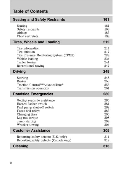 2008 Ford Explorer Sport Trac Owner's Manual | English US