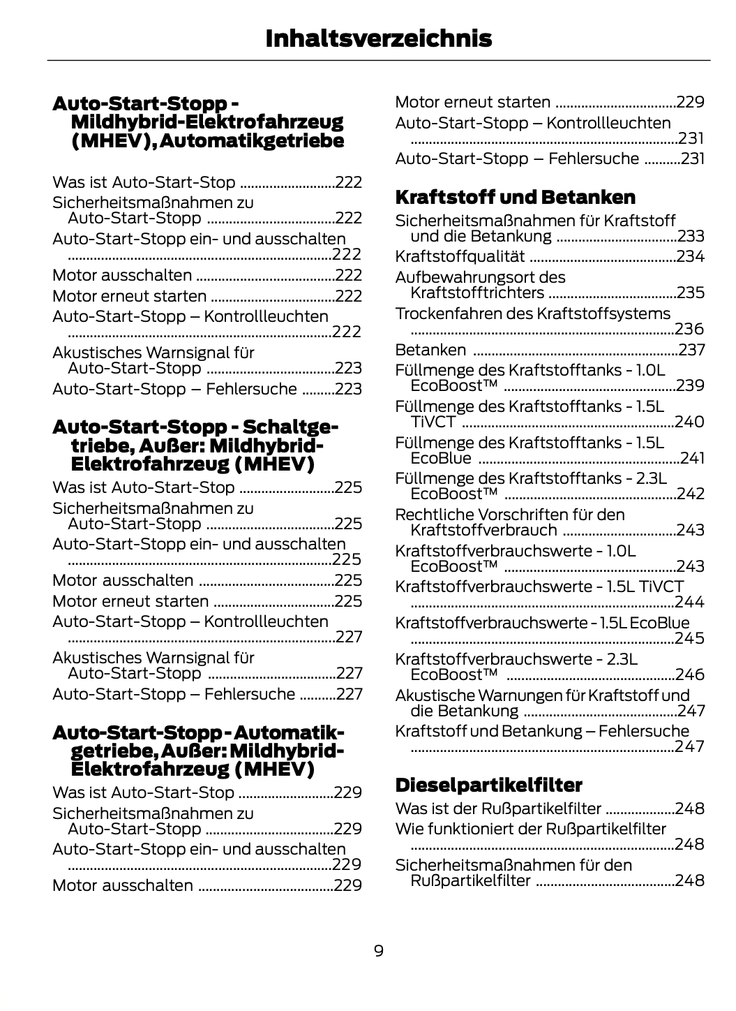 2023-2024 Ford Focus Gebruikershandleiding | Duits