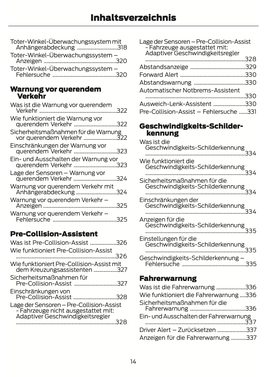 2024 Ford Focus Owner's Manual | German