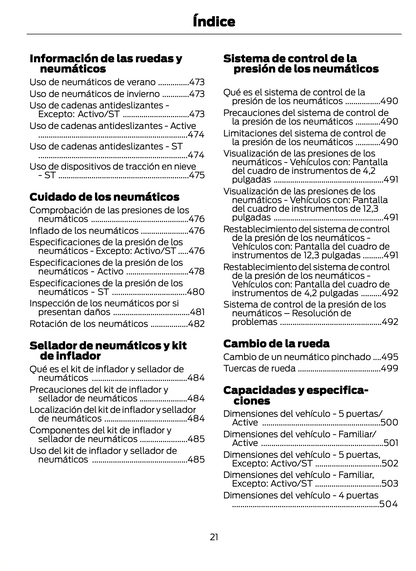 2023-2024 Ford Focus Owner's Manual | Spanish