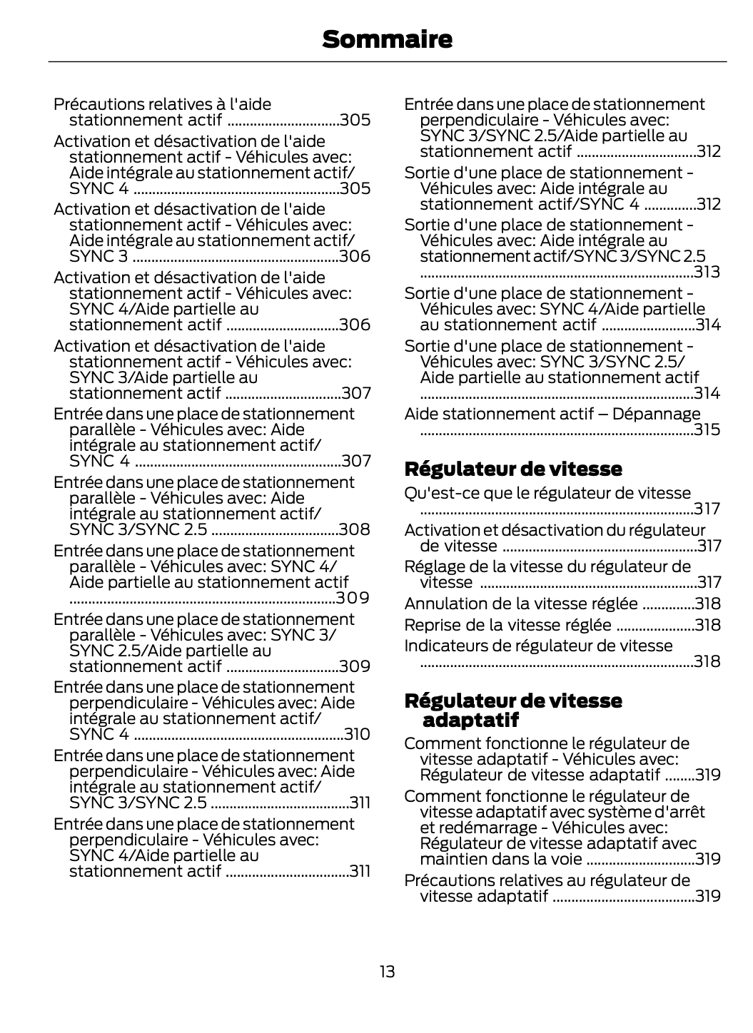 2023-2024 Ford Focus Owner's Manual | French