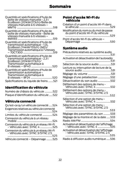 2023-2024 Ford Focus Owner's Manual | French