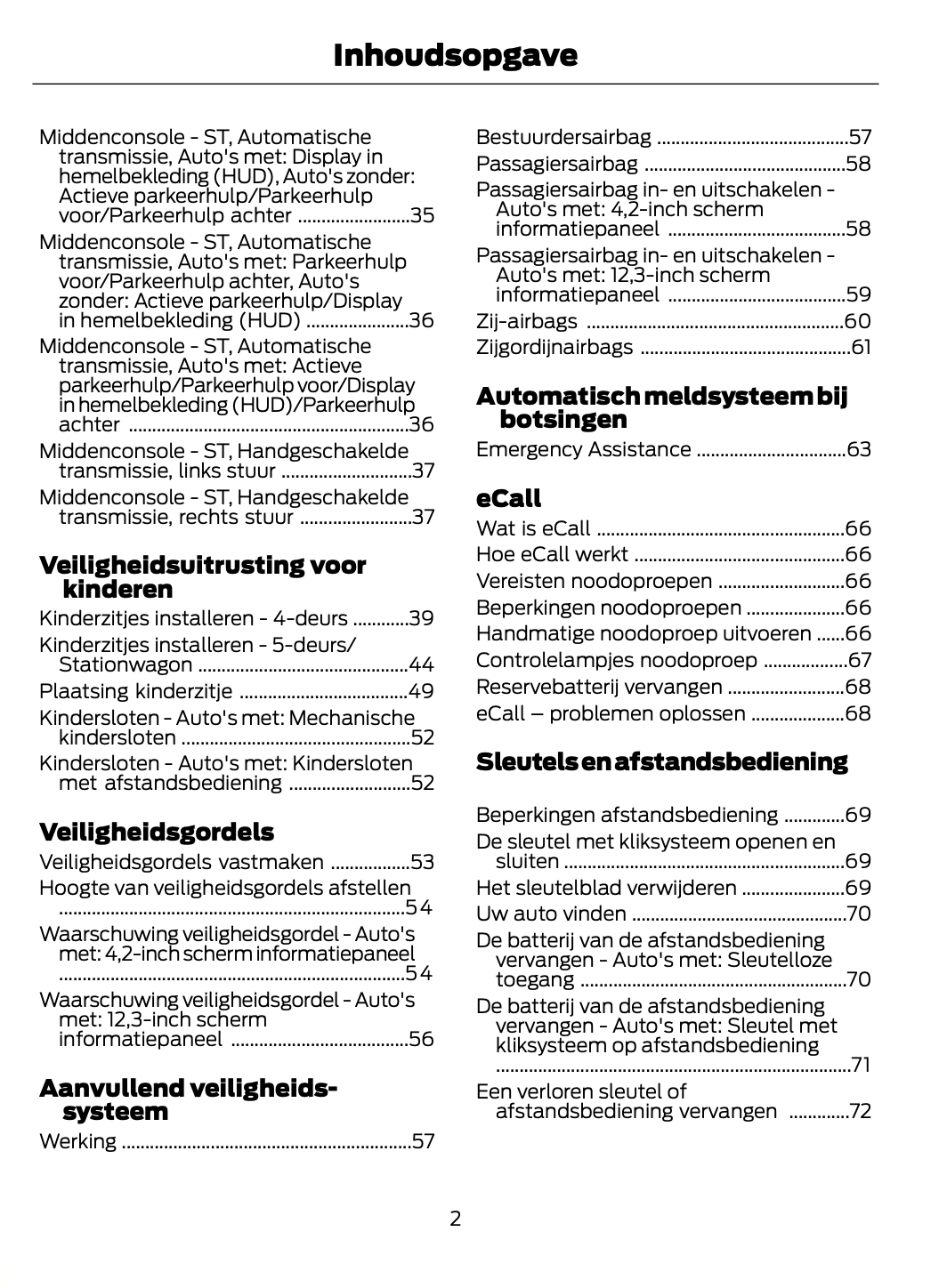 2021 Ford Focus Bedienungsanleitung | Niederländisch