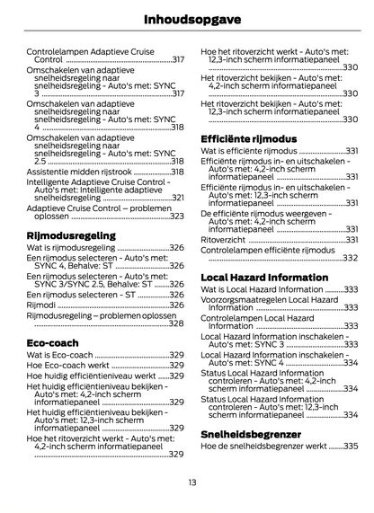 2023-2024 Ford Focus Gebruikershandleiding | Nederlands